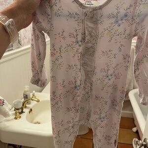 Magnetic Me Floral Baby Outfit - Cream and Pastel